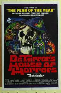 t595 DR TERROR'S HOUSE OF HORRORS one-sheet movie poster '65 Chris Lee