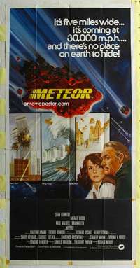 t021 METEOR English three-sheet movie poster '79 Sean Connery, Tanenbaum art!