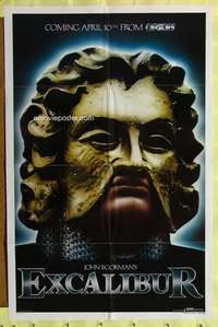 t615 EXCALIBUR teaser one-sheet movie poster '81 John Boorman, King Arthur!