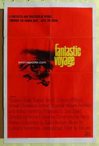 t621 FANTASTIC VOYAGE one-sheet movie poster '66 Fleischer, great eye image!
