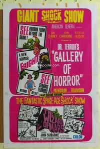 t594 DR TERROR'S GALLERY OF HORROR/WIZARD OF MARS one-sheet movie poster '67
