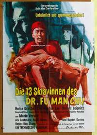 t485 BRIDES OF FU MANCHU German movie poster '66 Christopher Lee