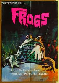 t495 FROGS German movie poster '72 Ray Milland, great horror image!