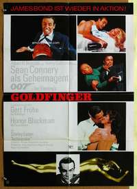 t499 GOLDFINGER German movie poster '64 Sean Connery as James Bond