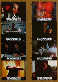 t521 SCANNERS 8 German movie lobby cards '81 David Cronenberg, sci-fi!