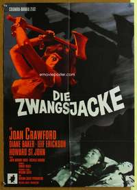 t508 STRAIT-JACKET German movie poster '64 ax murderer Joan Crawford!