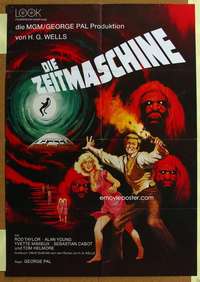 t511 TIME MACHINE German movie poster R70s H.G. Wells, Mimieux