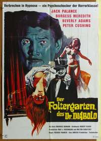 t512 TORTURE GARDEN German movie poster '67 Robert Bloch, Palance