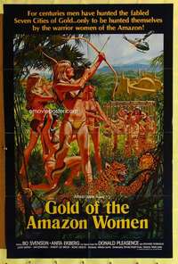 t644 GOLD OF THE AMAZON WOMEN one-sheet movie poster '79 sexy Anita Ekberg!