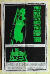 t653 HAUNTING one-sheet movie poster '63 you cannot deny terror!