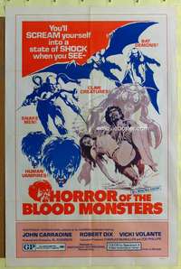 t661 HORROR OF THE BLOOD MONSTERS one-sheet movie poster '70 Neal Adams art