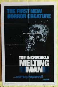 t668 INCREDIBLE MELTING MAN one-sheet movie poster '77 AIP gruesome image!