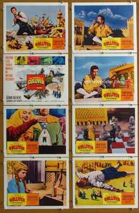 t313 3 WORLDS OF GULLIVER 8 movie lobby cards '60 Ray Harryhausen