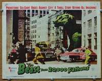 t121 BEAST FROM 20,000 FATHOMS movie lobby card #1 '53 monster shown!