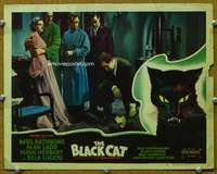 t096 BLACK CAT movie lobby card #6 R40s Basil Rathbone, Alan Ladd