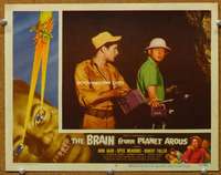 t204 BRAIN FROM PLANET AROUS movie lobby card #8 '57 Agar, wild sci-fi!
