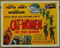 t129 CAT-WOMEN OF THE MOON movie title lobby card '53 campy cult classic!