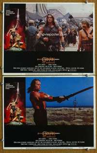t450 CONAN THE BARBARIAN 2 movie lobby cards '82 Arnold Schwarzenegger