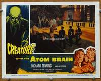 t159 CREATURE WITH THE ATOM BRAIN #4 movie lobby card '55 captured!