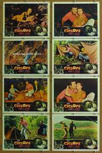 t211 CYCLOPS 8 movie lobby cards '57 Bert I. Gordon, Lon Chaney Jr.