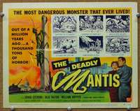 t213 DEADLY MANTIS movie title lobby card '57 classic sci-fi thriller!