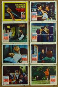 t393 DIE DIE MY DARLING 8 movie lobby cards '65 Bankhead, Hammer