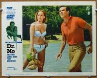 t348 DR NO movie lobby card #5 '62 Sean Connery, sexy Ursula Andress!