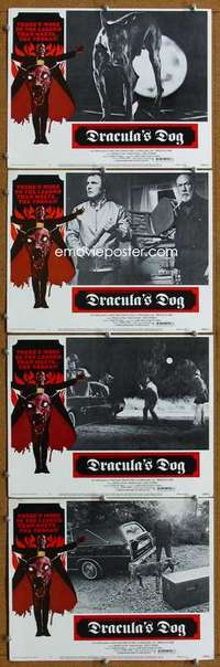 t442 DRACULA'S DOG 4 movie lobby cards '78 vampire canine!