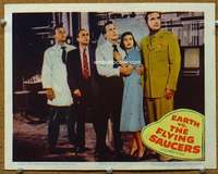 t175 EARTH VS THE FLYING SAUCERS #2 movie lobby card '56 five people!