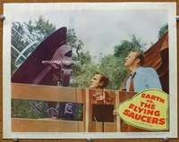 t176 EARTH VS THE FLYING SAUCERS #5 movie lobby card '56 big apparatus!