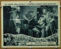 t075 FLASH GORDON #7 Chap 12 movie lobby card '36 Buster by controls!