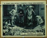 t078 FLASH GORDON #8 Chap 12 movie lobby card '36 held at gunpoint!
