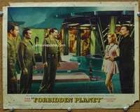 t115 FORBIDDEN PLANET movie lobby card #2 '56 they're meeting Anne!
