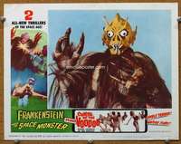 t396 FRANKENSTEIN MEETS SPACE MONSTER/CURSE OF VOODOO movie lobby card #1 '65