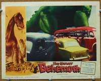 t274 GIANT BEHEMOTH movie lobby card #3 '59 monster super close up!