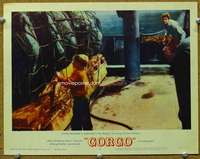 t331 GORGO movie lobby card #4 '61 sea monster trapped in net on ship!