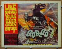 t330 GORGO movie title lobby card '61 great giant monster horror image!