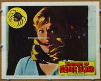 t397 HORRORS OF SPIDER ISLAND movie lobby card #3 '65 great image!