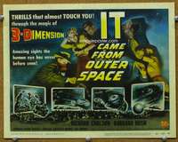 t131 IT CAME FROM OUTER SPACE movie title lobby card '53 classic 3D sci-fi!