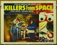 t142 KILLERS FROM SPACE movie lobby card #4 '54 cool bug-eyed guy!