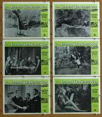 t222 LAND UNKNOWN 6 movie lobby cards R64 great dinosaur images!