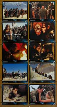 t465 PLANET OF THE APES 10 movie lobby cards '01 Tim Burton, Wahlberg