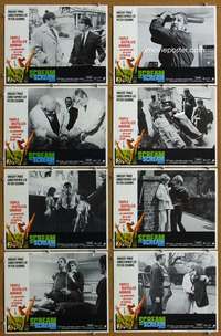 t415 SCREAM & SCREAM AGAIN 8 movie lobby cards '70 Vincent Price, wild!