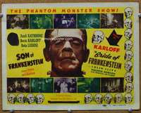 t087 SON OF FRANKENSTEIN/BRIDE OF FRANKENSTEIN movie title lobby card '40s