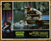 t453 SWAMP THING movie lobby card #3 '82 attacks from the water!
