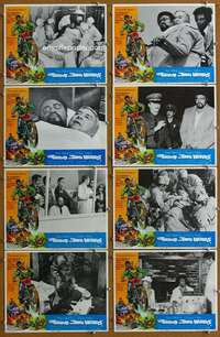 t422 THING WITH TWO HEADS 8 movie lobby cards '72 wild wacky images!
