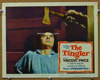 t303 TINGLER movie lobby card #2 '59 great wacky horror image!