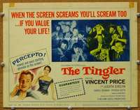 t300 TINGLER movie title lobby card '59 Vincent Price, William Castle