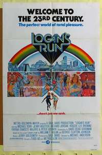t695 LOGAN'S RUN one-sheet movie poster '76 Michael York, Jenny Agutter
