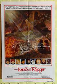 t696 LORD OF THE RINGS style B one-sheet movie poster '78 JRR Tolkien, Bakshi
